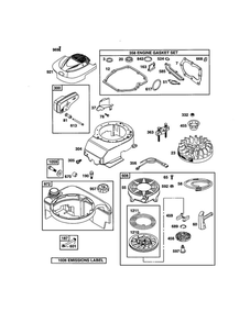 Rewind-Starter Diagram and Parts List for 127802-1944-B1  Briggs and Stratton Engine